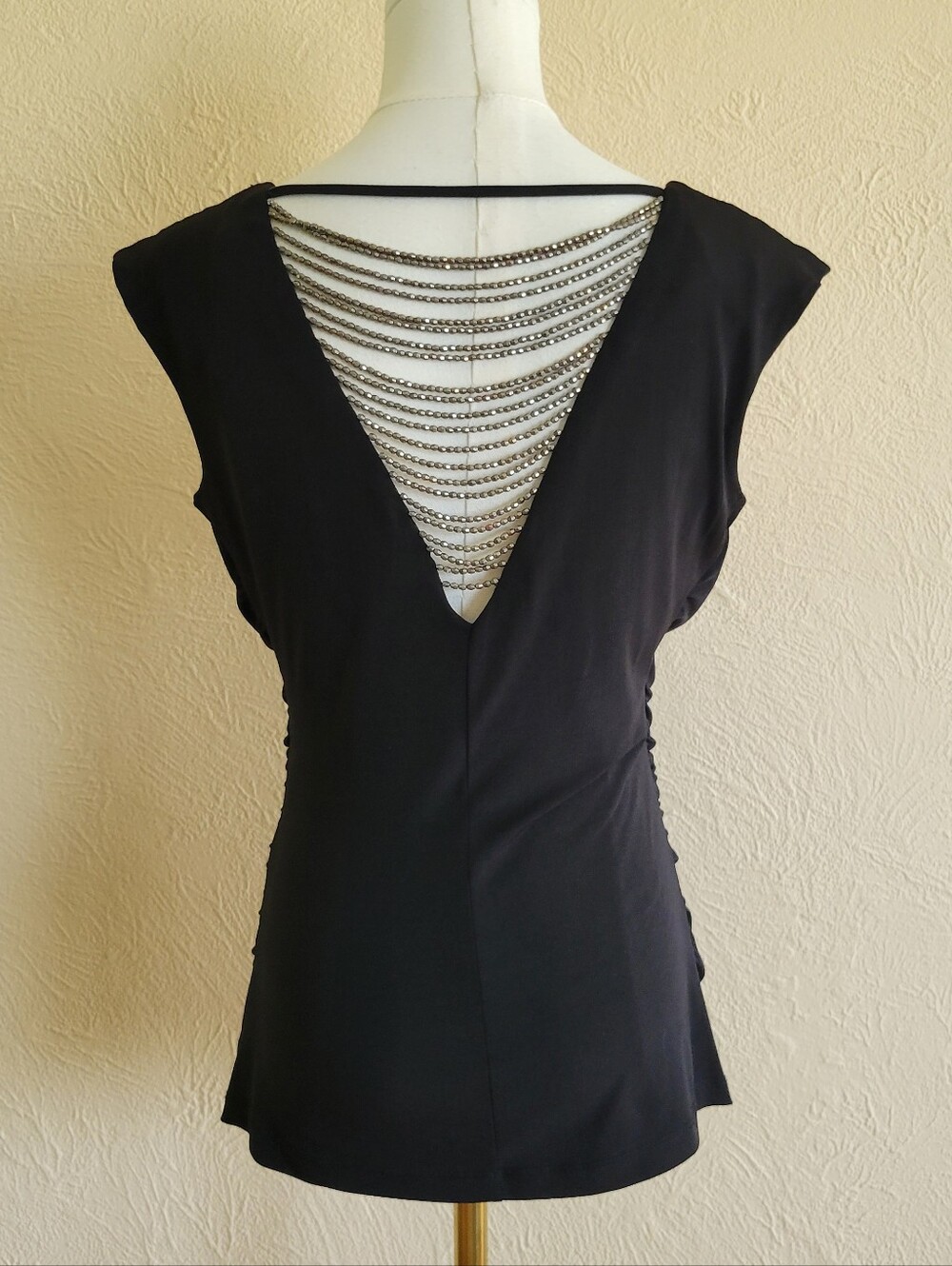 IZ Byer | Y2K Cowl Neck Fitted Top